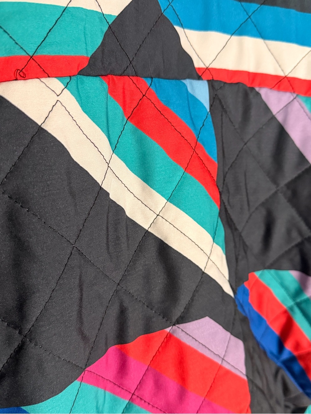 Quilted Colorblock Open-Front Jacket - Picture 4 of 6